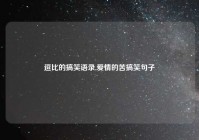 逗比的搞笑语录,爱情的苦搞笑句子