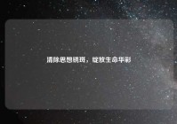 清除思想锈斑，绽放生命华彩