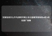 女朋友说什么牛马,我昨天晚上在公园里发现有些60后70后在跳广场舞