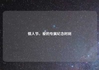 情人节，爱的专属纪念时刻