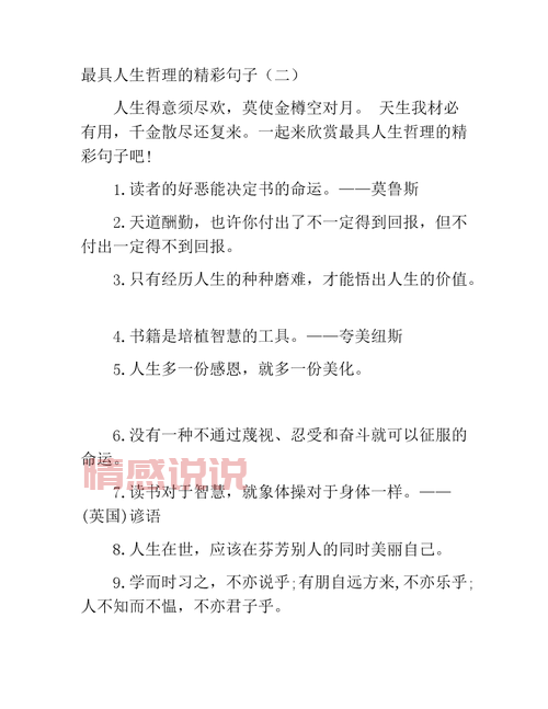 哲理情感句子：生活的思索与心情的温暖