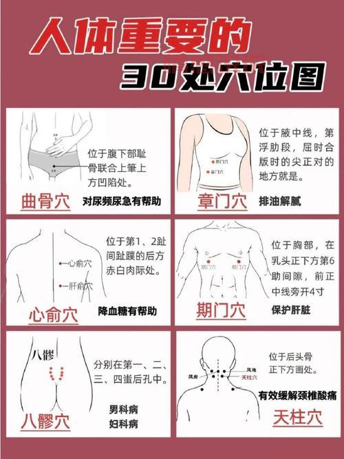 女性穴位图解：精准定位常用保健穴位