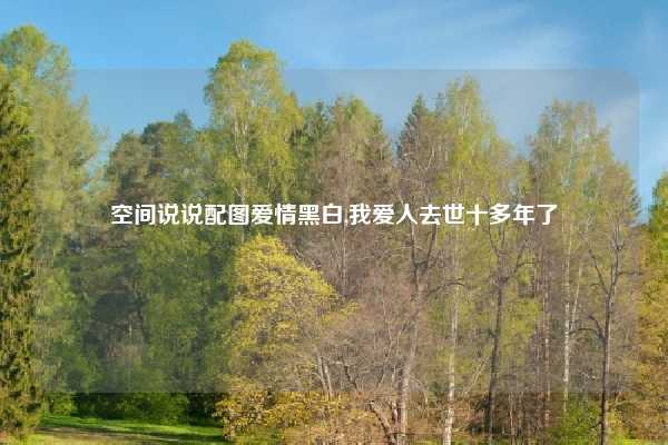 空间说说配图爱情黑白,我爱人去世十多年了