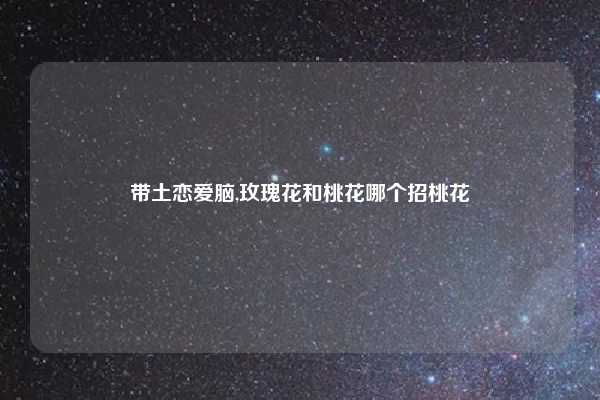 带土恋爱脑,玫瑰花和桃花哪个招桃花