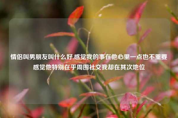 情侣叫男朋友叫什么好,感觉我的事在他心里一点也不重要感觉他特别在乎周围社交我却在其次地位