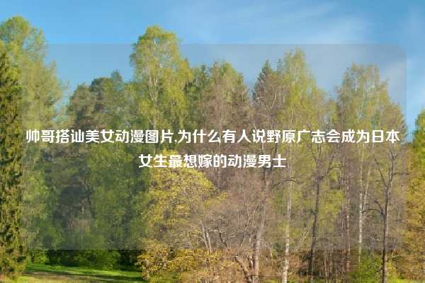 帅哥搭讪美女动漫图片,为什么有人说野原广志会成为日本女生最想嫁的动漫男士