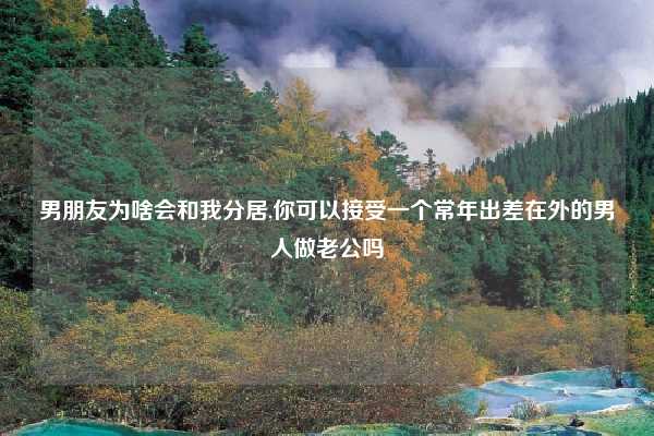 男朋友为啥会和我分居,你可以接受一个常年出差在外的男人做老公吗