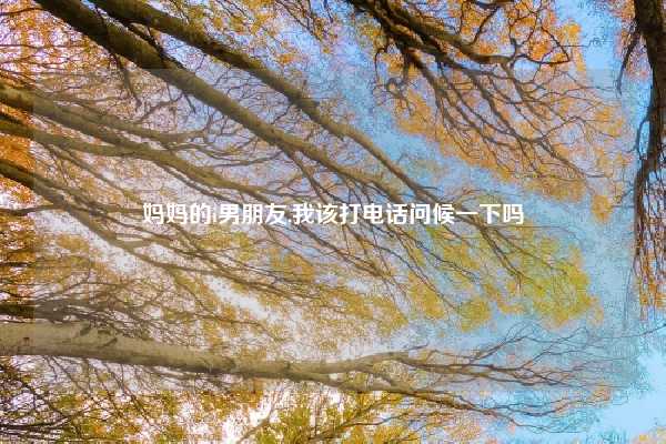 妈妈的i男朋友,我该打电话问候一下吗