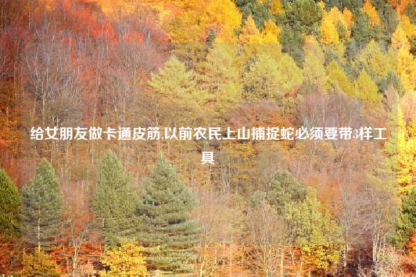 给女朋友做卡通皮筋,以前农民上山捕捉蛇必须要带3样工具