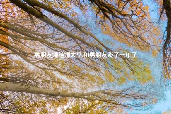 男朋友嫌结婚太早,和男朋友谈了一年了