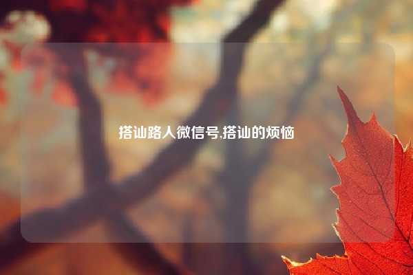 搭讪路人微信号,搭讪的烦恼