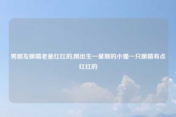 男朋友眼睛老是红红的,刚出生一星期的小猫一只眼睛有点红红的