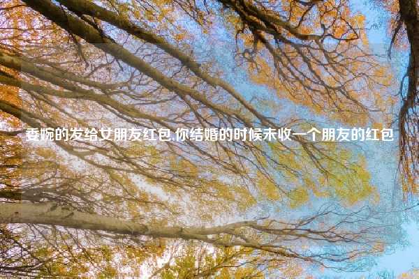 委婉的发给女朋友红包,你结婚的时候未收一个朋友的红包