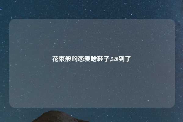 花束般的恋爱啥鞋子,520到了
