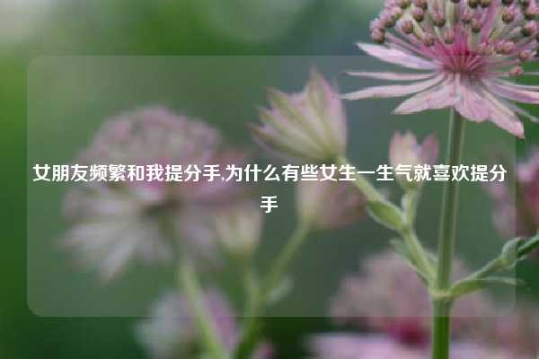 女朋友频繁和我提分手,为什么有些女生一生气就喜欢提分手