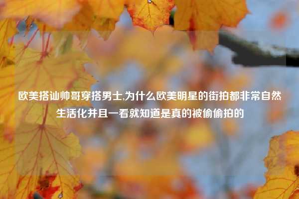 欧美搭讪帅哥穿搭男士,为什么欧美明星的街拍都非常自然生活化并且一看就知道是真的被偷偷拍的