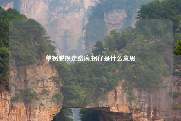 单拐脱拐走路瘸,拐仔是什么意思