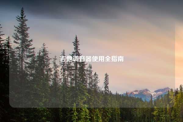 吉他调音器使用全指南