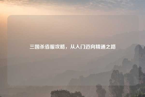 三国杀省服攻略，从入门迈向精通之路