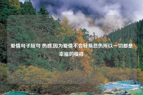 爱情句子短句 伤感,因为爱情不会轻易悲伤所以一切都是幸福的模样